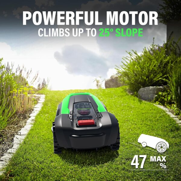 SOYUS Robot Lawn Mower, Automatic Robot Mower APP Controlled with Schedule, Self-Charging, Bluetooth/Wi-Fi Connected Robotic Lawn Mowers, Covers up to 1/3 Acre (15069 sq ft) - For Sale - Price - Image 3