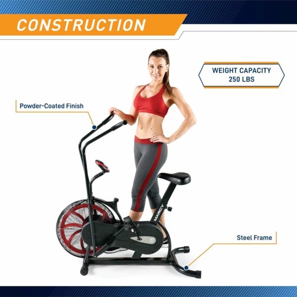 Marcy Air-Resistance Exercise Fan Bike With Dual Acction Handlebars - For Sale - Price - Image 2