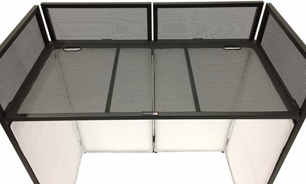 DJ Event Facade White/Black Scrim Metal Frame Booth + 20" x 40" Flat Table Top Includes Both White and Black Panels + Carrying Cases! - For Sale - Price - Image 6