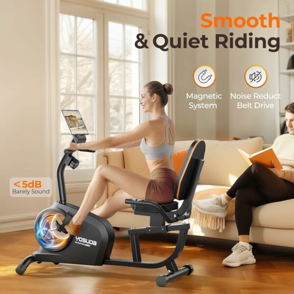 YOSUDA Recumbent Exercise Bike for Adults Seniors with Quick Adjust Seat, 350LB Capacity & 16-level Resistance - For Sale - Price - Image 3