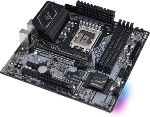 ASROCK H670M PRO RS Socket LGA1700/ Intel H670/ DDR4/ SATA3&USB3.2/ M.2/ Micro ATX Motherboard - For Sale - Price - Image 7