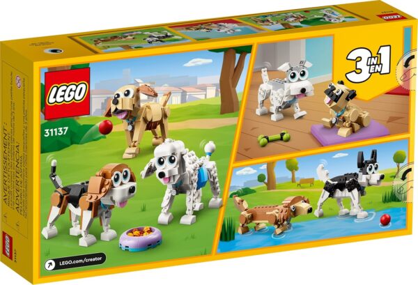 LEGO Creator 3 in 1 Adorable Dogs Building Toy Set, Gift for Dog Lovers, Featuring Dachshund, Beagle, Pug, Poodle, Husky, and Labrador Figures for Kids 7 and Up, 31137 - For Sale - Price - Image 3