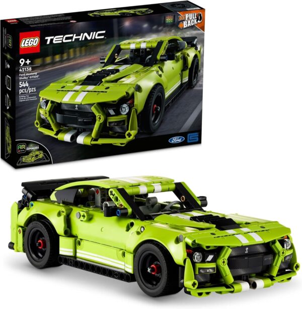 LEGO Technic Ford Mustang Shelby GT500 Building Set 42138 - Pull Back Drag Race Toy Car Model Kit, Featuring AR App for Fast Action Play, Great Gift for Boys, Girls, and Teens Ages 9+ - For Sale - Price