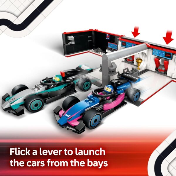 LEGO City F1 Garage & Mercedes-AMG & Alpine Cars Toy - Model Race Car Building Toy and Portable Playset for Kids, Boys and Girls, Ages 7+ - F1 Collectible for Fans - Gift Idea for Birthdays - 60444 - For Sale - Price - Image 4