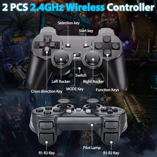 Wireless Retro Game Console Stick, Nostalgia Gaming Stick, Plug & Play TV Video Gaming Stick with 20000+ Games Built-in, 18 Retro Emulators 64GB, 4K HDMI Output, 2 2.4G Wireless Controllers - For Sale - Price - Image 5