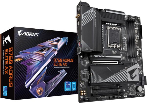 GIGABYTE B760 AORUS Elite AX (LGA 1700/ Intel/ B760/ ATX/ DDR5/ Triple M.2/ PCIe 4.0/ USB 3.2 Gen2X2 Type-C/WiFi 6E/ 2.5GbE LAN/Q-Flash Plus/PCIe EZ-Latch/Gaming Motherboard) - For Sale - Price