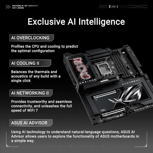 ASUS ROG MAXIMUS Z890 EXTREME Intel® Z890 LGA 1851 E-ATX motherboard, Advanced AI PC-ready, 24+2+1+2 stages, DDR5, WiFi7, 2.5G/10G LAN, PCIe® 5.0 M.2, Thunderbolt™ 5, USB Type-C®, AI OC, 5” LCD Screen - For Sale - Price - Image 2