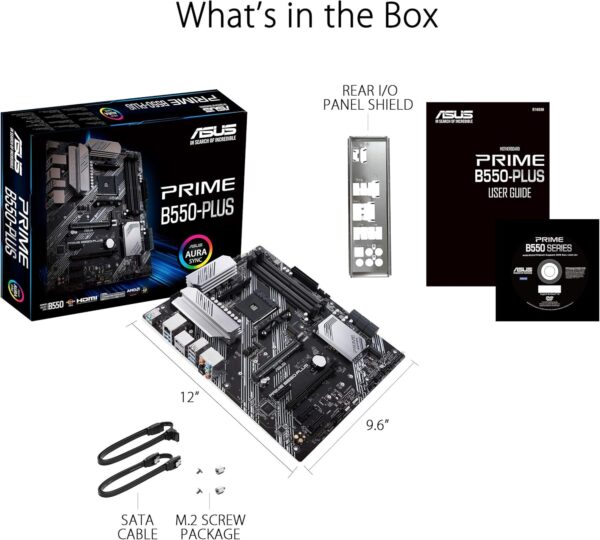 ASUS Prime B550-PLUS AMD AM4 Zen 3 Ryzen 5000 & 3rd Gen Ryzen ATX Motherboard (PCIe 4.0, ECC Memory, 1Gb LAN, HDMI 2.1, DisPlayPort 1.2 (4K@60HZ), Addressable Gen 2 RGB Header and Aura Sync) (Renewed) - For Sale - Price - Image 7