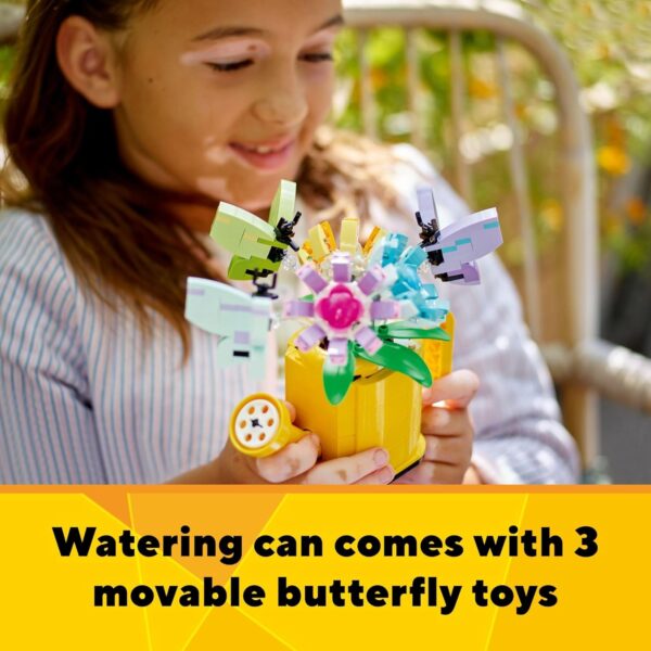 LEGO Creator 3 in 1 Flowers in Watering Can Building Toy Set - Fun, Creative Activity for Kids, Girls and Boys, Ages 8+ - Options to Build Rain Boots or Birds - 31149 - For Sale - Price - Image 4