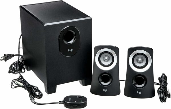 Logitech Z313 2.1 Multimedia Speaker System with Subwoofer, Full Range Audio, 50 Watts Peak Power, Strong Bass, 3.5mm Inputs, PC/PS4/Xbox/TV/Smartphone/Tablet/Music Player - Black - For Sale - Price - Image 7