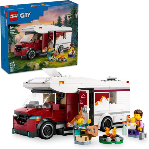 LEGO City Holiday Adventure Camper Van Building Toy Set - Vacation Toy for Kids, Boys and Girls, Ages 6+ - Includes 3 Minifigures and Accessories - Gift Idea for Birthdays and Holidays - 60454 - For Sale - Price