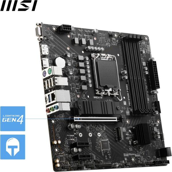 MSI PRO B760M-P DDR4 mATX Motherboard, 4X DDR4~128GB, 1x PCI-E x 16, 2X PCI-E x 1, 2X M.2, 4X SATA, 1x USB 3.2, 4X USB 2.0, 1x USB-C - For Sale - Price - Image 5