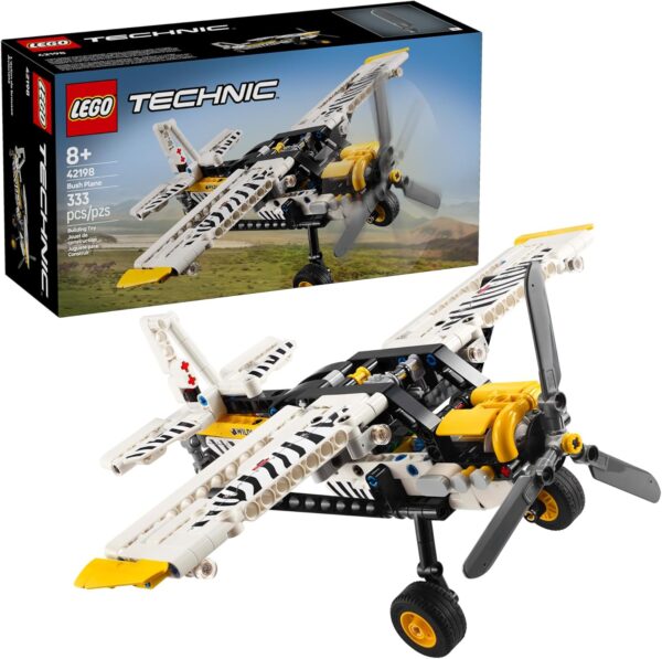 LEGO Technic Bush Plane Toy - Buildable Airplane Toy for Kids, Boys and Girls, Ages 8+ - Model Airplane Gift with Spinning Propeller, 4-Cylinder Piston Engine, and More - 42198 - For Sale - Price