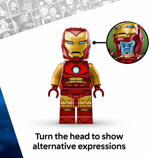 LEGO Marvel Iron Man Mech vs. Ultron Building Toy Set - Iron Man Toy for Kids, Boys and Girls, Ages 6+ - Buildable Action Figure - Superhero Gift for Birthday - 76307 - For Sale - Price - Image 4