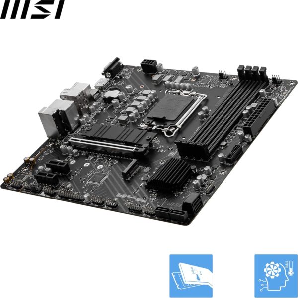 MSI PRO B760M-P DDR4 mATX Motherboard, 4X DDR4~128GB, 1x PCI-E x 16, 2X PCI-E x 1, 2X M.2, 4X SATA, 1x USB 3.2, 4X USB 2.0, 1x USB-C - For Sale - Price - Image 4