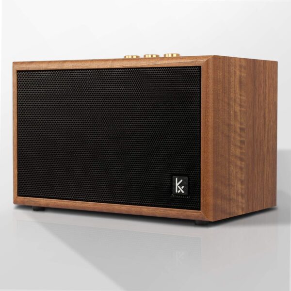 Retro Wooden Bluetooth Speaker, KONEX 40W Vintage Portable Wireless Speaker, Bluetooth 4.2 Heavy Bass Music Player, 20H Long Playtime, Outdoor Speaker for Home, Office, Party, Gift for Friend - For Sale - Price