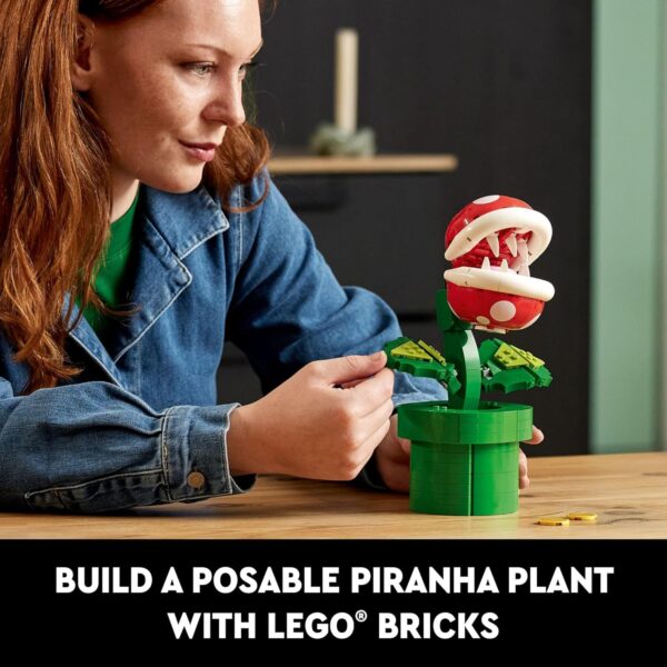 LEGO Super Mario Piranha Plant, Build and Display Super Mario Brothers Collectible for Adults and Teens, Authentically Detailed Posable Figure, Birthday Gift for Gamers and Super Mario Fans, 71426 - For Sale - Price - Image 5