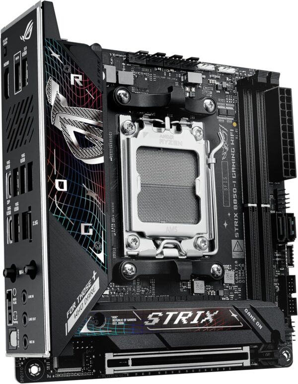 ASUS ROG Strix B850-I Gaming WiFi AMD AM5 B850 Mini-ITX mITX Motherboard 10+2+1 Stages, DDR5, 2.5G LAN, WiFi 7, 2X M.2, PCIe® 5.0 x16, USB 20Gbps Type-C®, AI Overclocking, AI Networking II, Aura Sync - For Sale - Price - Image 9