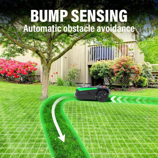 SOYUS Robot Lawn Mower, Automatic Robot Mower APP Controlled with Schedule, Self-Charging, Bluetooth/Wi-Fi Connected Robotic Lawn Mowers, Covers up to 1/3 Acre (15069 sq ft) - For Sale - Price - Image 5