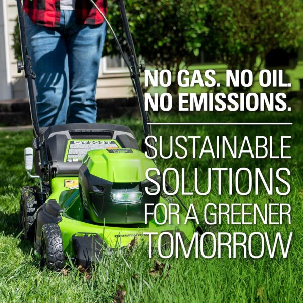 Greenworks 48V (2 x 24V) 21" Brushless Cordless (Self-Propelled) Lawn Mower (LED Headlight), (2) 5.0Ah Batteries and Dual Port Rapid Charger Included (125+ Compatible Tools) - For Sale - Price - Image 12