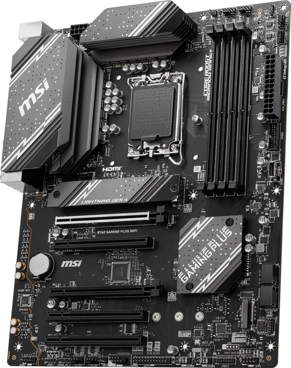 MSI B760 Gaming Plus WiFi Gaming Motherboard (Supports 12th/13th/14th Gen Intel Processors, LGA 1700, DDR5, PCIe 4.0, M.2, 2.5Gbps LAN, USB 3.2 Gen2, HDMI/DP, Wi-Fi 6E, Bluetooth 5.3, ATX) - For Sale - Price - Image 3