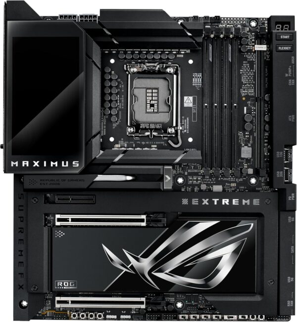 ASUS ROG MAXIMUS Z890 EXTREME Intel® Z890 LGA 1851 E-ATX motherboard, Advanced AI PC-ready, 24+2+1+2 stages, DDR5, WiFi7, 2.5G/10G LAN, PCIe® 5.0 M.2, Thunderbolt™ 5, USB Type-C®, AI OC, 5” LCD Screen - For Sale - Price - Image 8