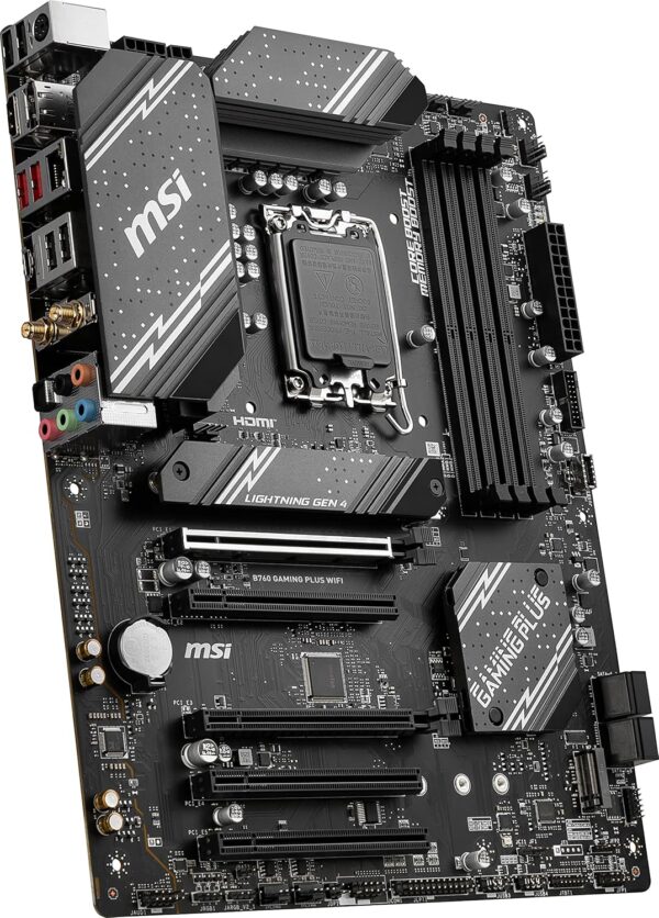 MSI B760 Gaming Plus WiFi Gaming Motherboard (Supports 12th/13th/14th Gen Intel Processors, LGA 1700, DDR5, PCIe 4.0, M.2, 2.5Gbps LAN, USB 3.2 Gen2, HDMI/DP, Wi-Fi 6E, Bluetooth 5.3, ATX) - For Sale - Price - Image 4