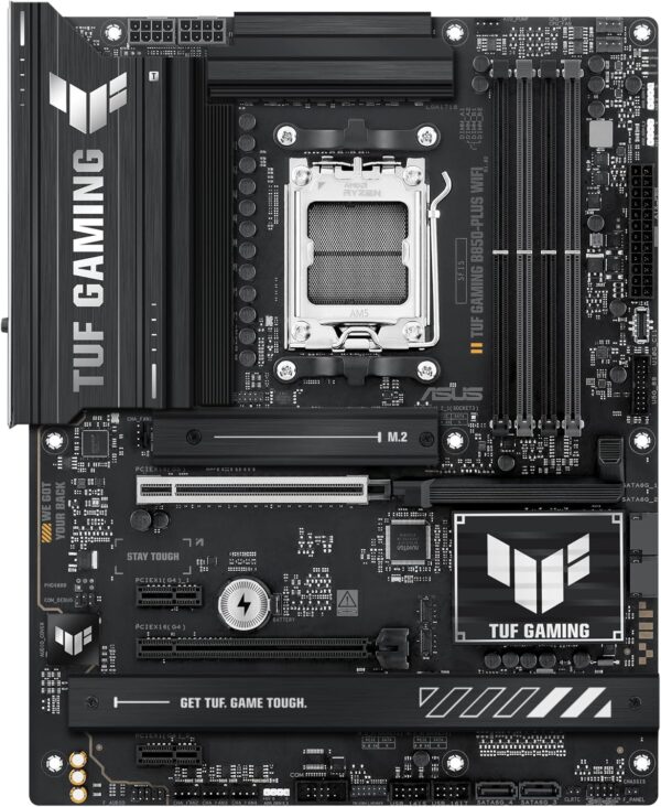 ASUS TUF Gaming B850-PLUS WiFi AMD AM5 B850 ATX Motherboard, 14+2+1 80A Stages, AI Ready, DDR5, PCIe 5.0, 3X M.2, Wi-Fi 7, 2.5Gb LAN, DisplayPort, HDMI™, USB 10Gbps & 20Gbps Type-C®, BIOS Flashback™ - For Sale - Price - Image 8