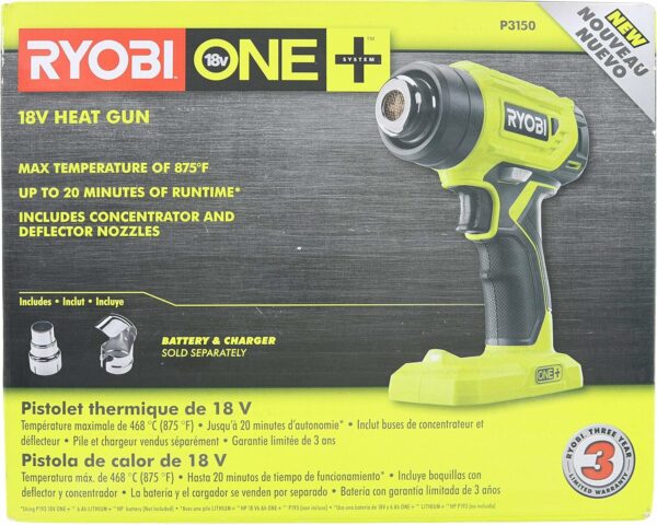 Ryobi 18-Volt ONE+ Lithium-Ion Cordless Heat Gun (Tool Only) P3150 - For Sale - Price - Image 8