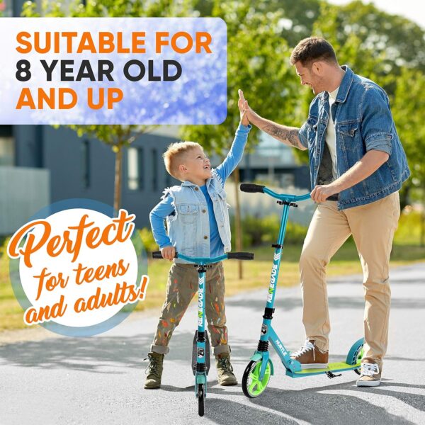 Hurtle Renegade Kick Scooters for Kids Teenagers Adults- 2 Wheel Kids Scooter with Adjustable T-Bar Handlebar - Alloy Anti-Slip Deck - Portable Folding Scooters for Kids with Carrying Strap - For Sale - Price - Image 7