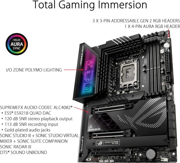 ASUS ROG Maximus Z790 Hero WiFi6E LGA 1700(Intel 14th,13th&12th Gen) ATX gaming motherboard(PCIe 5.0,DDR5,20+1power stages,2.5Gb LAN, Bluetooth V5.2,2x Thunderbolt 4 ports,5xM.2, Thunderbolt 4/USB4 ) - For Sale - Price - Image 3