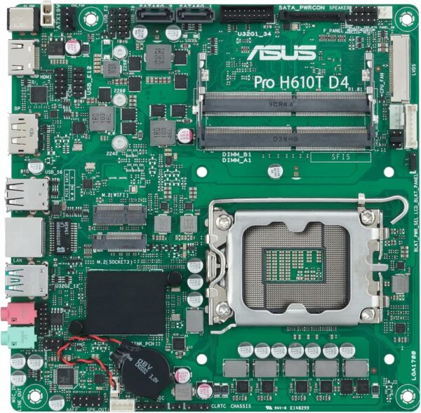 ASUS PRO H610T D4-CSM Thin Mini-ITX H610 Business Motherboard with Enhanced Security, Reliability, Manageability and Efficiency - For Sale - Price - Image 2