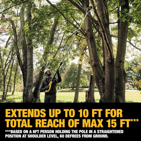 DEWALT 20V MAX* XR Pole Saw, 15-Foot Reach (DCPS620M1) - For Sale - Price - Image 5