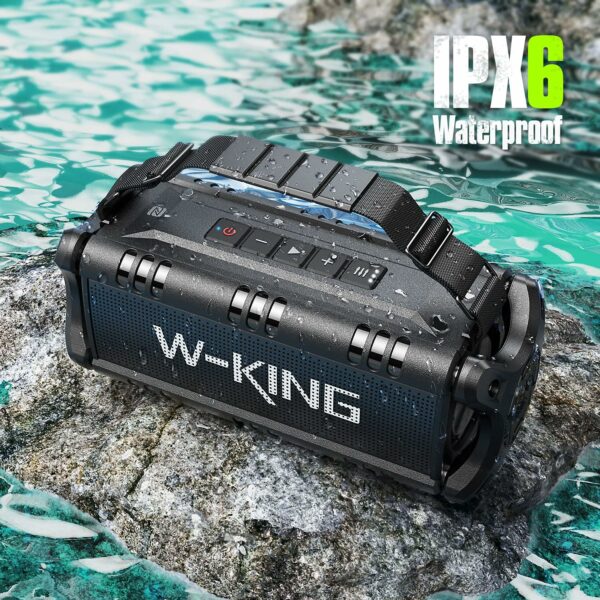 W-KING Bluetooth Speaker, 90W Peak 50W Speakers Bluetooth Wireless, Portable Bluetooth Speaker Loud with Deep Bass,IPX6 Waterproof Boombox Large Outdoor Speaker/Subwoofer/Power Bank/40H/EQ/TF/AUX/NFC - For Sale - Price - Image 3