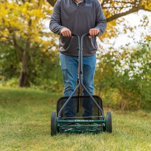 American Lawn Mower Company 1725-16GC 16-inch 7-Blade Reel Mower with Grass Catcher, Specialty Grass Mower, Green - For Sale - Price - Image 2