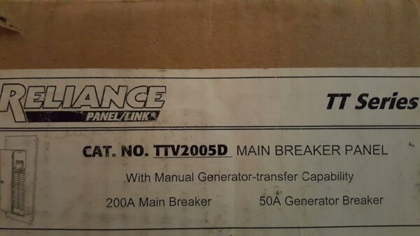 Reliance Controls TTV 38 Circuit 200Amp Outdoor Generator-Ready Load Center for Generators up to 25000 Watt For Sale - Price - Image 4