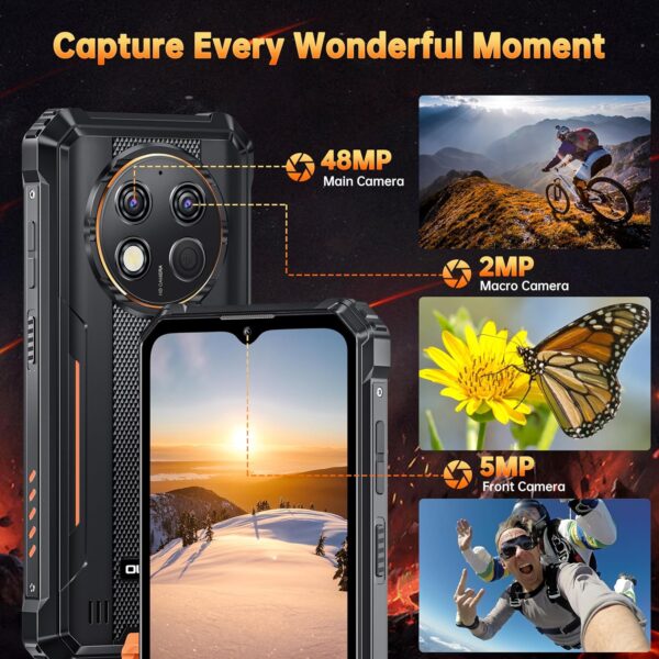 OUKITEL G1 Rugged Smartphone Unlocked - 24+256GB/1TB Android 14 Rugged Cellphones, 6.52” HD Display IP68/IP69K 10600mAh Battery 48MP Rear Camera Waterproof Phone, Fingerprint/Dual Sim/NFC 2025 - For Sale - Price - Image 7