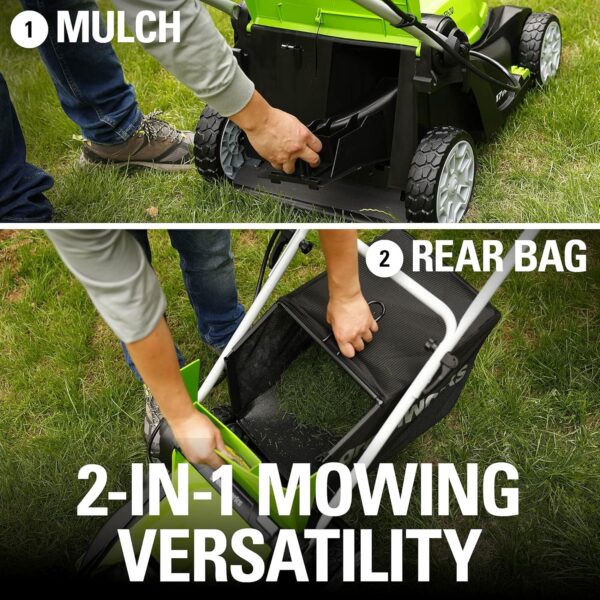 Greenworks 40V 17 inch Cordless Lawn Mower,Tool Only, MO40B01 - For Sale - Price - Image 10