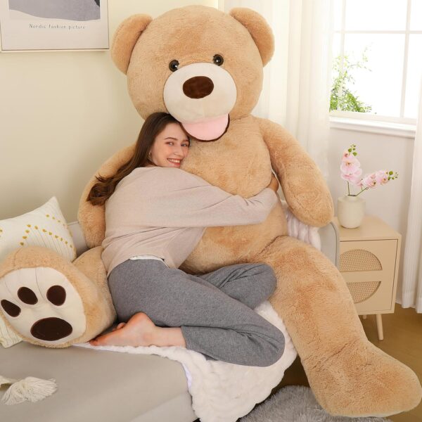 MorisMos Giant Teddy Bear Plush 6 Feet, Life Size Huge Teddy Bears for Girlfriend Boyfriend, 6 Foot Large Bear Gifts, Baby Shower, Birthday