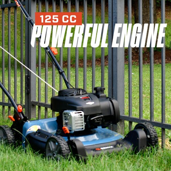 SENIX LSPG-M4 21-Inch Gas Push Lawn Mower with 125 cc 4-Cycle Briggs & Stratton Engine, Mulching and Side Discharge, 6-Position Dual Lever Height Adjustment - For Sale - Price - Image 3