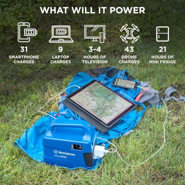 Westinghouse 296Wh 600 Peak Watt Portable Power Station and Solar Generator, Pure Sine Wave AC Outlet, Backup Lithium Battery for Camping, Home, Travel, Indoor/Outdoor Use (Solar Panel Not Included) For Sale - Price - Image 7