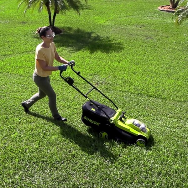 Sun Joe 24V-X2-17LM 48-Volt 17-Inch Mulching Walk-Behind Lawn Mower w/11-Gallon Grass Catcher & 6-Position Height Adjustment, Included, Cordless, Kit (w/ 2x 4.0-Ah Battery and Charger) - For Sale - Price - Image 8