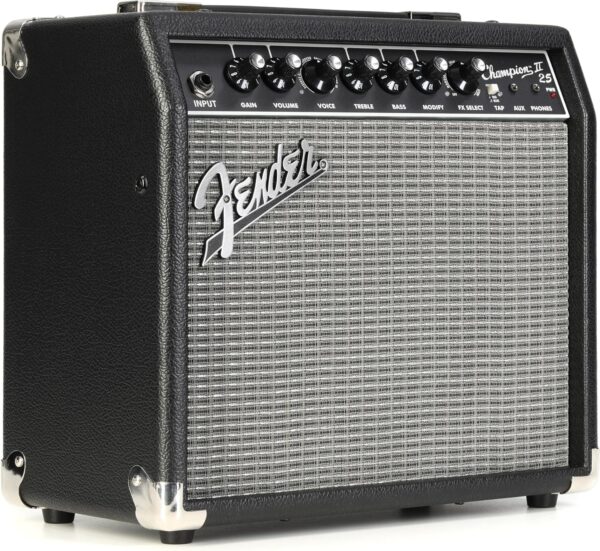 Fender Champion II 25 Guitar Amp, 25 Watts, with 2-Year Warranty, Features 12 Built-In Effects Models - For Sale - Price