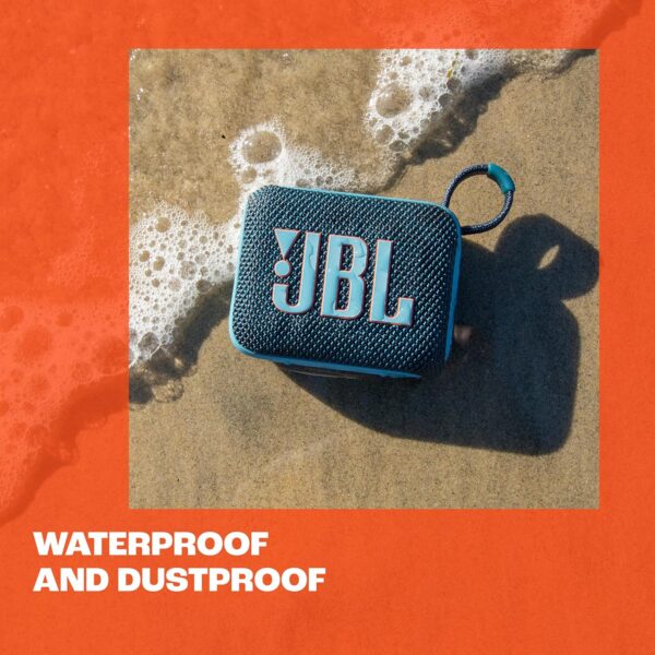 JBL Go 4 - Ultra-Portable, Waterproof and Dustproof Bluetooth Speaker, Big Pro Sound with Punchy bass, 7-Hour Built-in Battery, Made in Part with Recycled Materials (Black) - For Sale - Price - Image 9