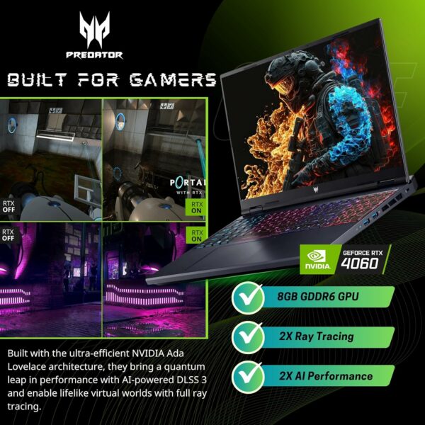 Acer Predator Helios Neo 16 Gaming Laptop, 16" 165Hz WUXGA Display, Core i9-14900HX(5.80 GHz), GeForce RTX 4060, RGB Backlit Keyboard, Copilot AI Laptop, Windows 11 Home,Black(16GB DDR5 RAM | 1TB SSD) - For Sale - Price - Image 4