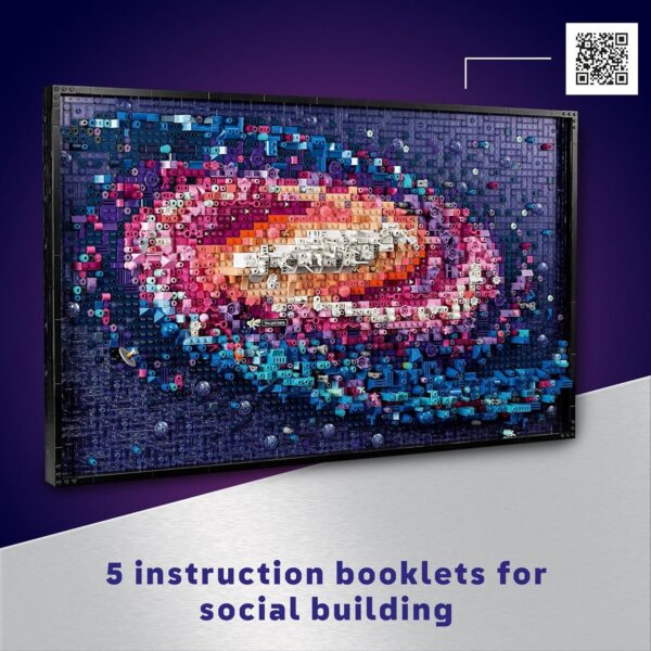 LEGO Art The Milky Way Galaxy Wall Art Décor, Space and Astronomy Gift, Building Set for Adults, Creative Activity for Art and Design Lovers, Home Décor Ideas for Living Room, 31212 - For Sale - Price - Image 5