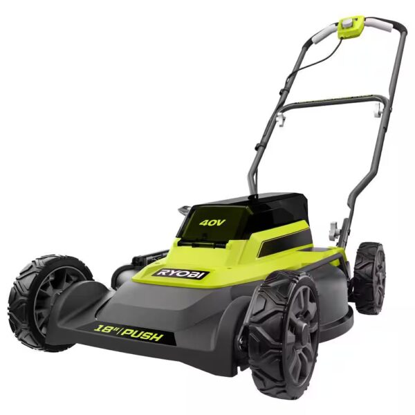 RYOBI 18 In. Walk Behind Push Mower 40-Volt 2-in-1 Cordless Battery Tool Only