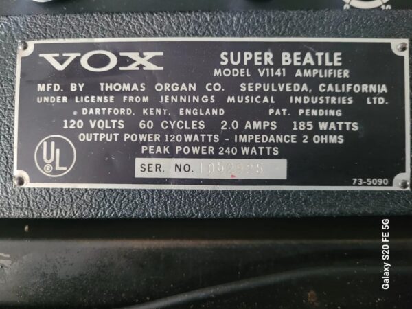 VOX Super Beatle Amplifier | Price For Sale - Used - Image 3