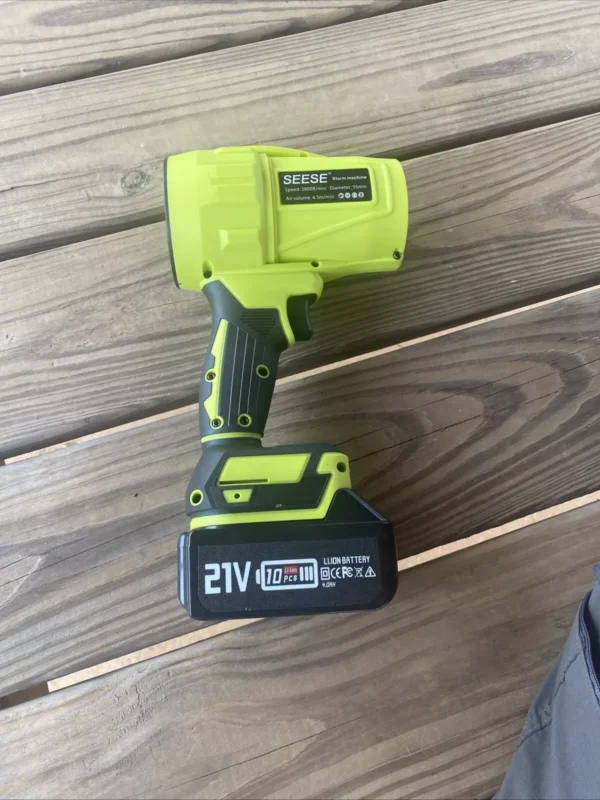 Seese Cordless Handheld Violent Fan/Leaf Blower + 2 Batteries/Charger/Case | Price For Sale -  New - Image 2