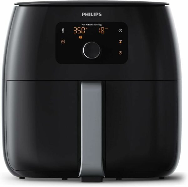 Philips Premium Airfryer XXL, Fat Removal Technology, 3lb/7qt, Rapid Air Technology, Digital Display, Keep Warm Mode, 5 Cooking Presets, HomeID App, Family Sized, Black (HD9650/96) - For Sale - Price